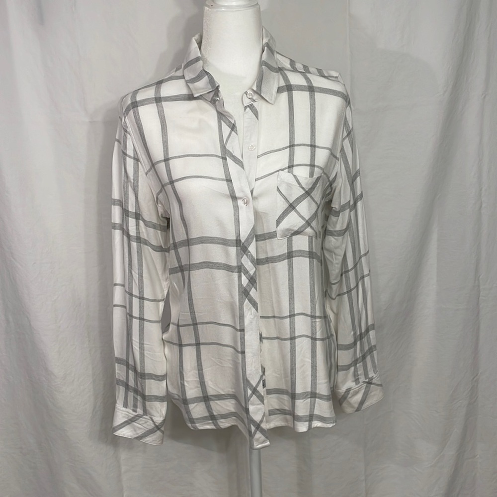 Rails long sleeve plaid blouse.